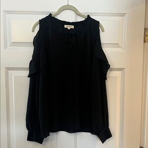 Eesome Elegant Black Cold Shoulder Blouse